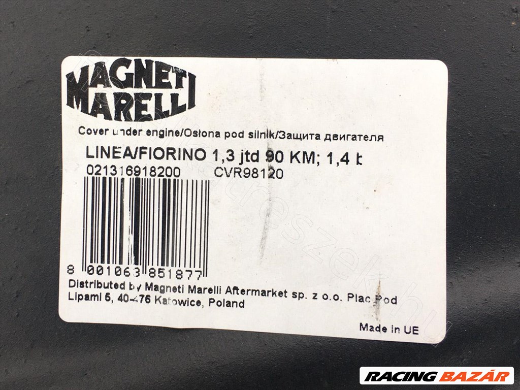 Alsó motorvédő FIAT FIORINO 07- - MAGNETI MARELLI 51764986 3. kép