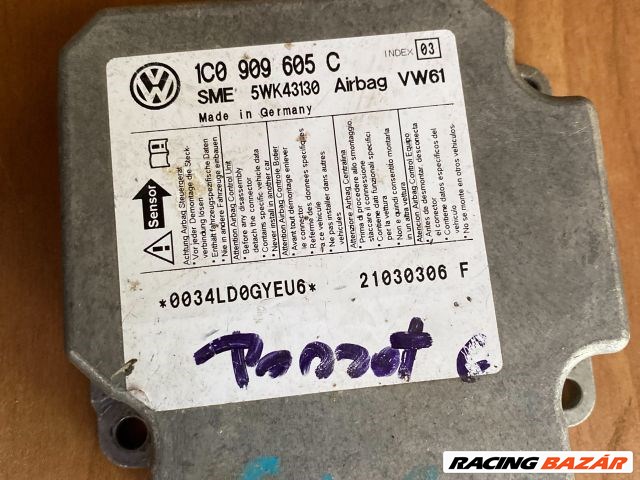 Volkswagen Passat B5 Légzsák Elektronika  1c0909605c 2. kép