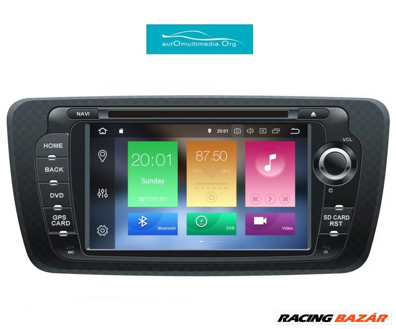 Seat Ibiza Android Multimédia GPS Rádió Navigáció Wifi Rádió Tolatókamerával 2. kép