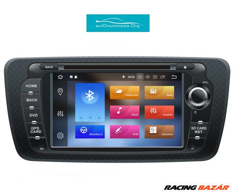 Seat Ibiza Android Multimédia GPS Rádió Navigáció Wifi Rádió Tolatókamerával 3. kép