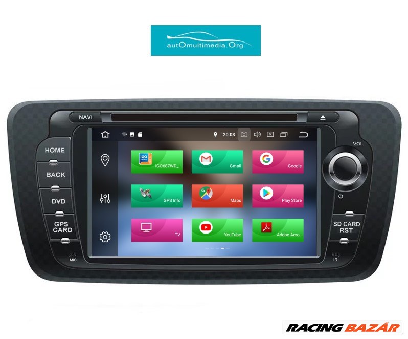 Seat Ibiza Android Multimédia GPS Rádió Navigáció Wifi Rádió Tolatókamerával 5. kép