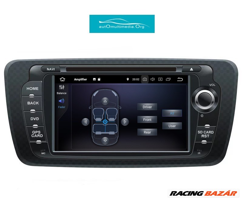 Seat Ibiza Android Multimédia GPS Rádió Navigáció Wifi Rádió Tolatókamerával 7. kép