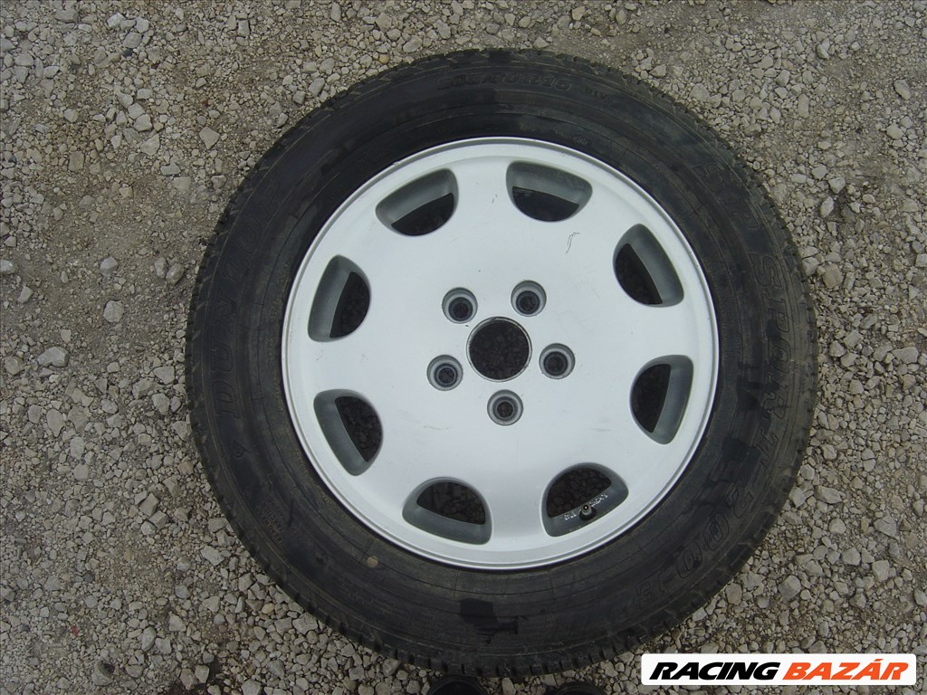  5x112 lyukosztású 15" újszerű (gyári felni) alufelni, rajta 195/60 használt Dunlop nyári gumi gumi  1. kép