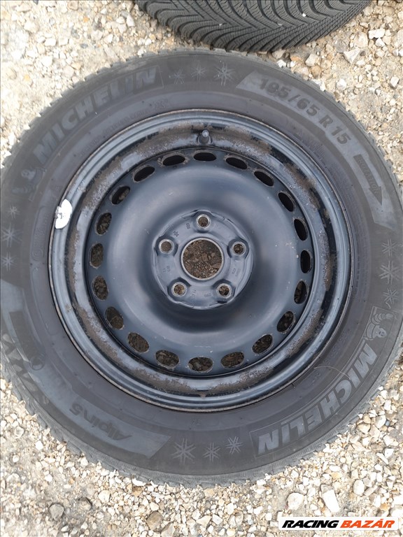 VW Golf 5/6/7 5x112-as 6x15" használt  lemezfelni 195/65 újszerű Michelin téli gumi sxx3 2. kép