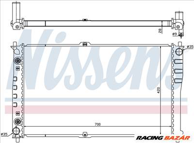 NISSENS 66619 Hűtőradiátor