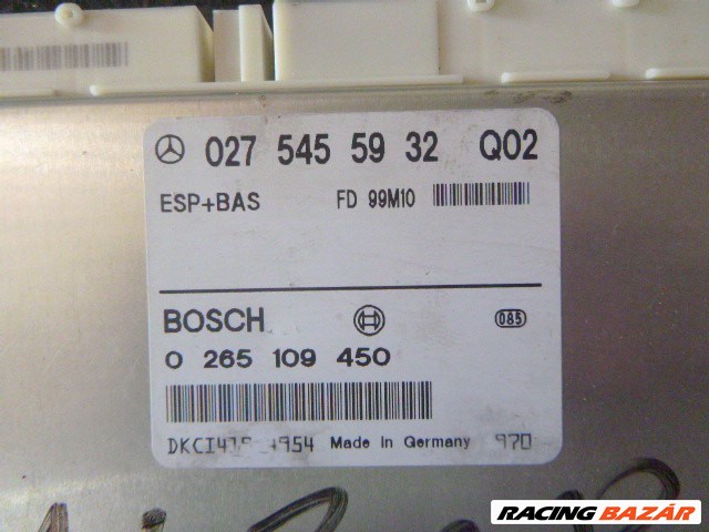 Mercedes CLK 320 W208 ESP vezérlő elektronika 027 545 59 32,, BOSCH 0 265 109 450, FD99M10   4. kép