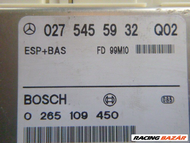Mercedes CLK 320 W208 ESP vezérlő elektronika 027 545 59 32,, BOSCH 0 265 109 450, FD99M10   2. kép