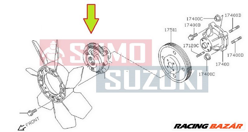 Suzuki Jimny visco kuplung 17120-81A00 Akciós áron 3. kép