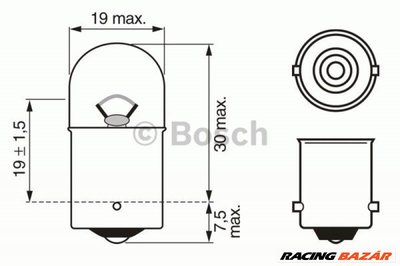 BOSCH 1987302204 Irányjelző izzó - BMW, ALFA ROMEO, MERCEDES-BENZ, PEUGEOT, FORD, AUDI, OPEL 1. kép