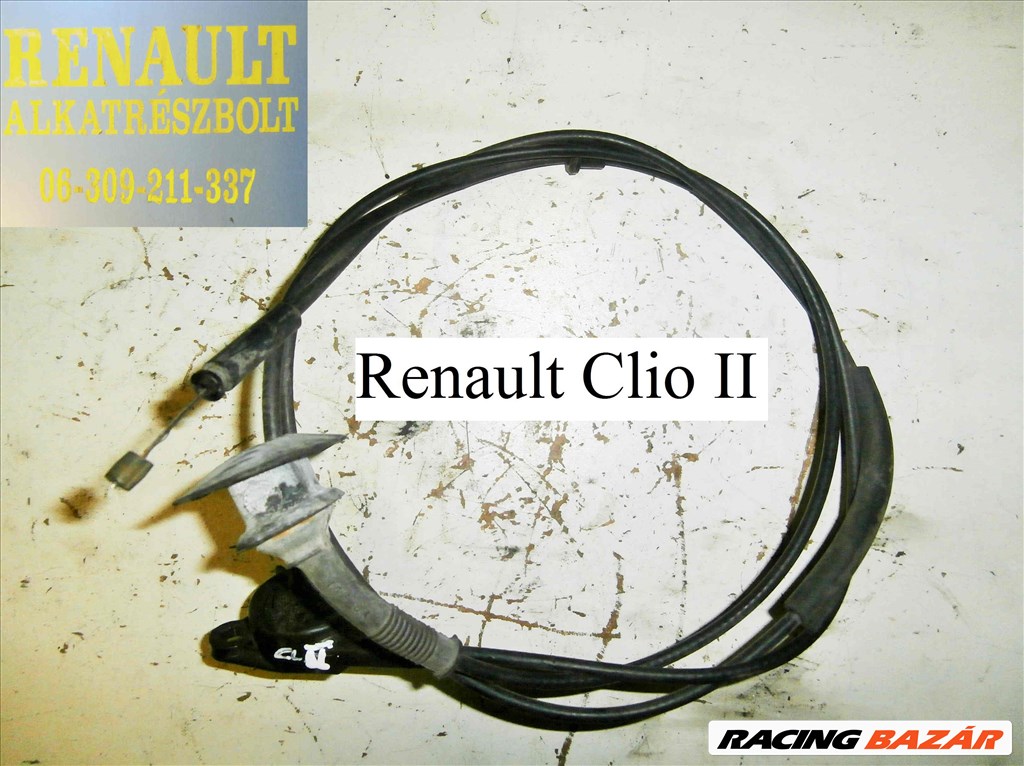 Renault Clio II géptető motorháztető nyitóbowden  2. kép