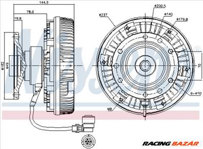 NISSENS 86055 Klíma/visco kuplung - FORD, MERCEDES-BENZ, CITROEN, LAND ROVER, OPEL, NISSAN, SUZUKI