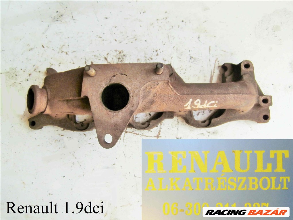 Renault 1.9dci leömlő, kipufogócsonk  1. kép
