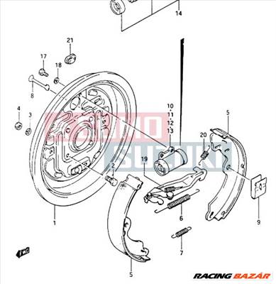 Suzuki Samurai Fékhenger hátsó 1,0-1,3 légtelenítő nélkül 53401-83040