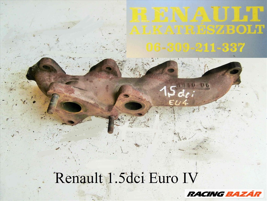 Renault 1.5dci (Euro IV) leömlő, kipufogócsonk  1. kép
