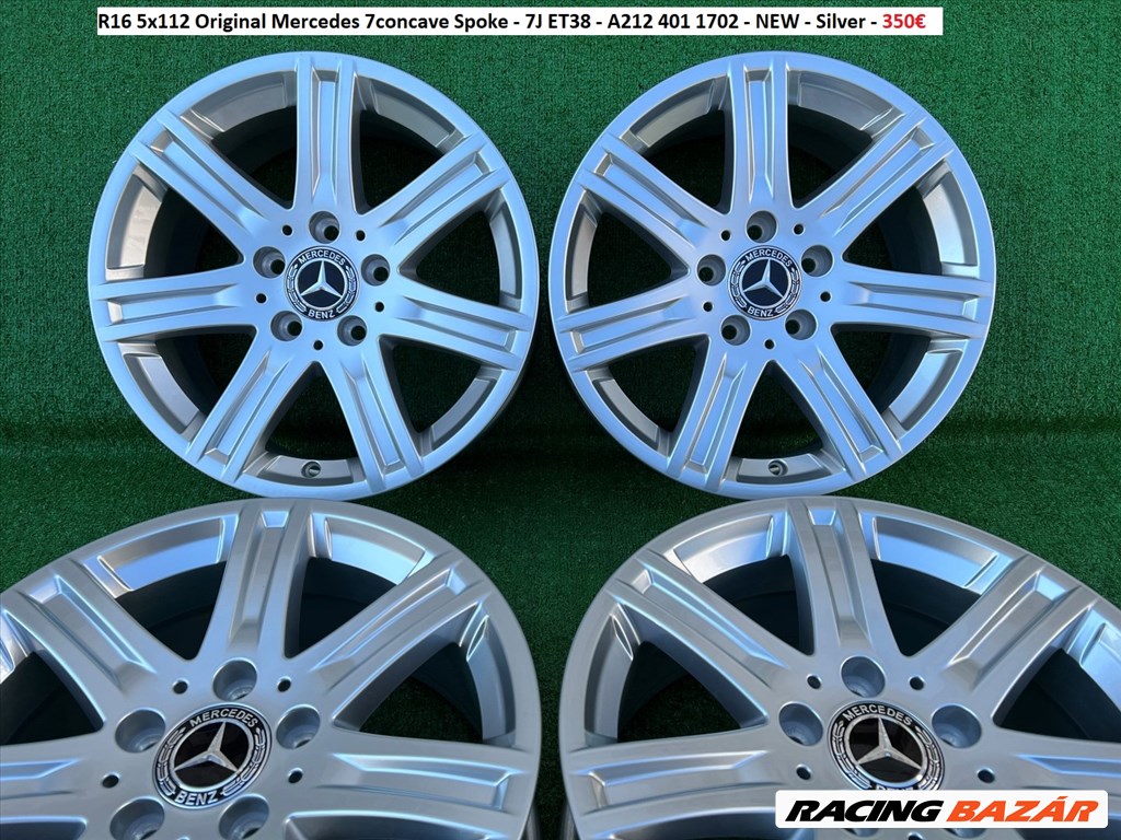 R16 5x112 Original Mercedes 7concave Spoke - 7J ET38 - A212 401 1702 / 7x16 gyári új felnik 1. kép