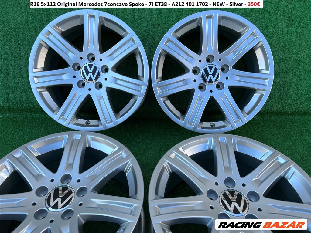 R16 5x112 Original Mercedes 7concave Spoke - 7J ET38 - A212 401 1702 / 7x16 gyári új felnik 2. kép