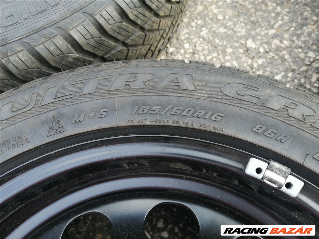  BMW E86, E90 stb gyári 5x120 újszerű lemezfelni, 185/60 R16 Goodyear téli gumival eladó! 4. kép