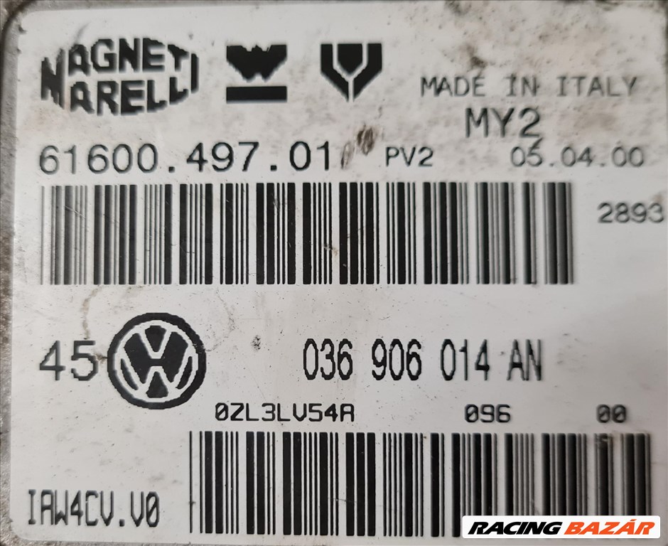 Volkswagen Golf IV, Bora 1.4 16V AHW motorvezérlő 036 906 014 AN 036906014A 036906014an 2. kép