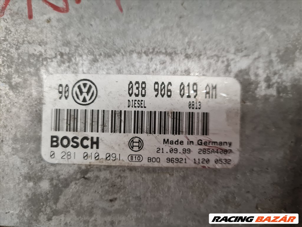 Volkswagen Golf IV,Bora motorvezérlő 1.9 PDTDI AJM 038 906 019 AM 038906019AM 2. kép