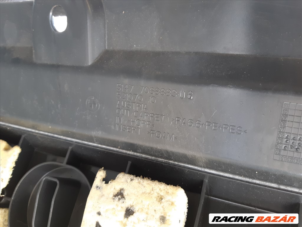 BMW E91 csomagtér csomagtartó fekete kárpit padló borítás burkolat (113231)   51477068883 3. kép