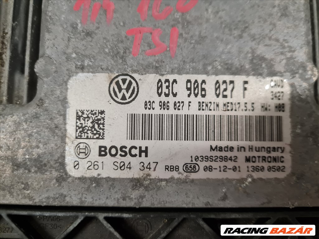 Volkswagen Golf VI motorvezérlő 1.4 TSI CAXA 03C 906 027F 03C906027F 2. kép