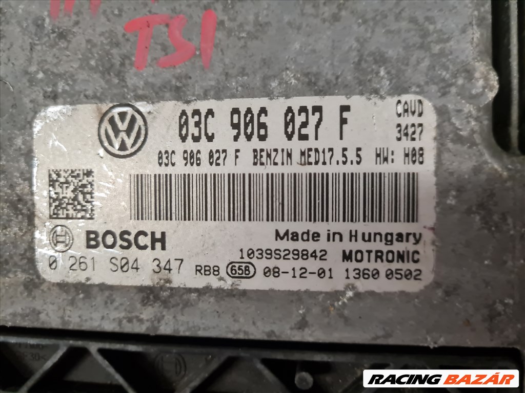 Volkswagen Golf VI motorvezérlő 1.4 TSI CAXA 03C 906 027F 03C906027F 3. kép