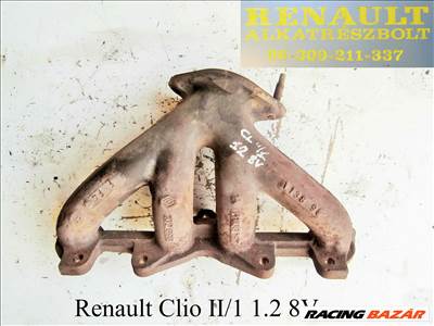Renault Clio II/1 1.2 8V leömlő, kipufogócsonk 