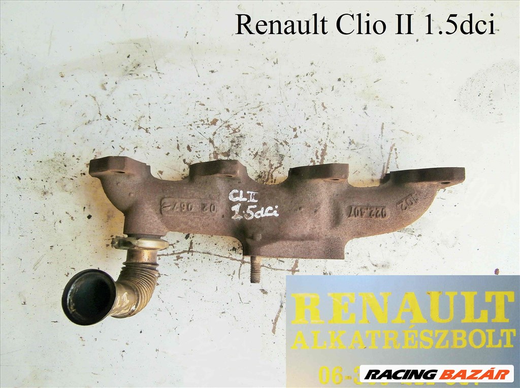 Renault Clio II 1.5dci leömlő, kipufogócsonk  1. kép