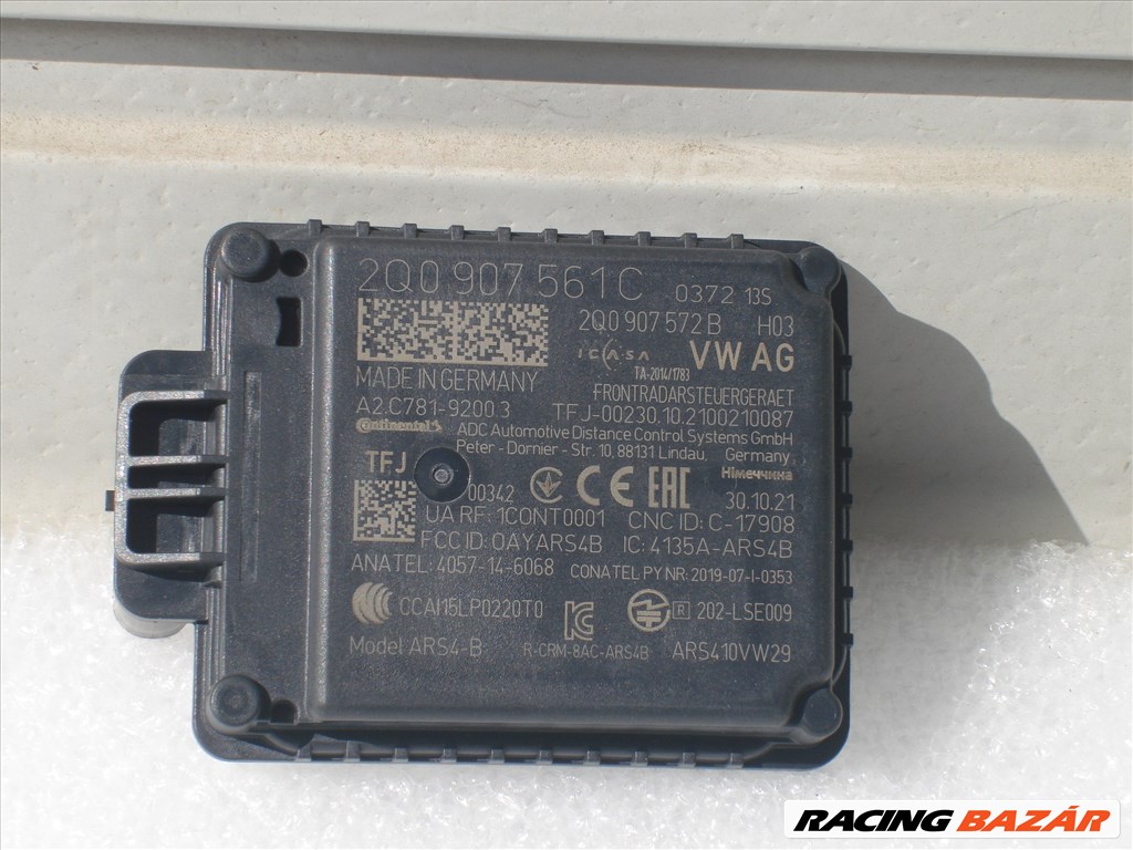 Skoda VW Seat ACC Távolságtartó radar szenzor 2Q0907561C 2015-től 1. kép