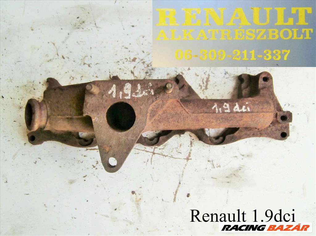 Renault 1.9dci leömlő, kipufogócsonk  1. kép