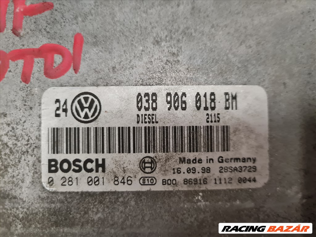 Volkswagen Golf IV,Bora motorvezérlő 1.9 TDI AHF 038 906 018BM 038906018BM 2. kép