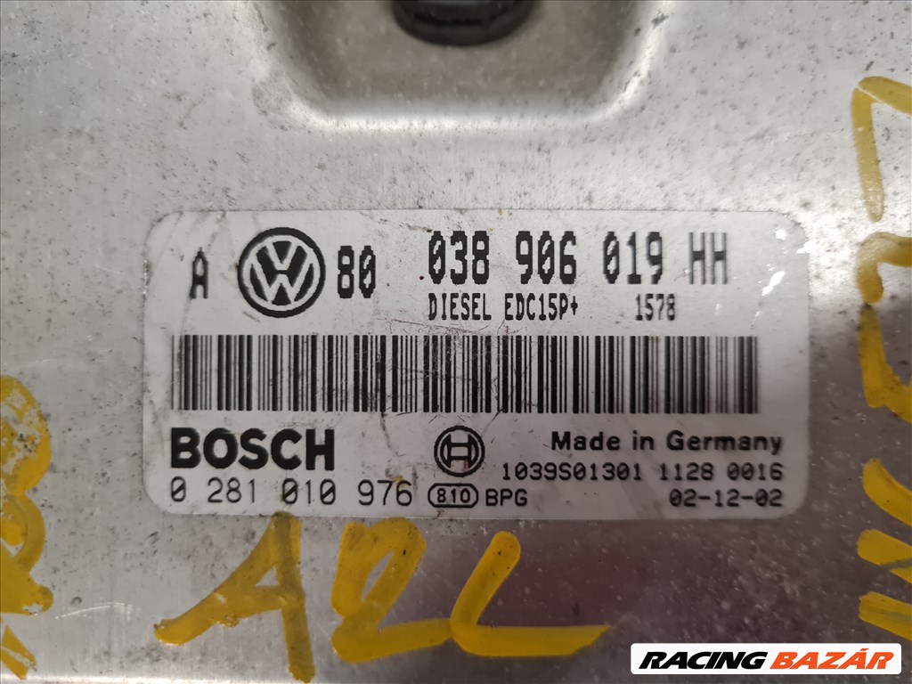 Volkswagen Golf IV,Bora motorvezérlő 1.9 PDTDI ARL 038 906 019HH 038906019HH 2. kép