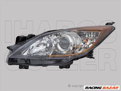 Mazda 3 2009-2011 - Fényszóró H11/HB3 bal, fekete h. (motoros) TYC