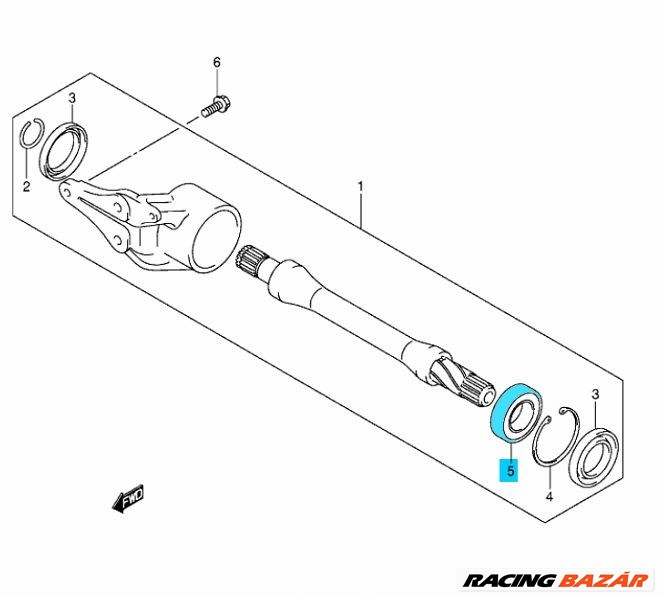 Suzuki Samurai SJ413 sebváltó csapágy 2 tengely közép 09262-28020 2. kép