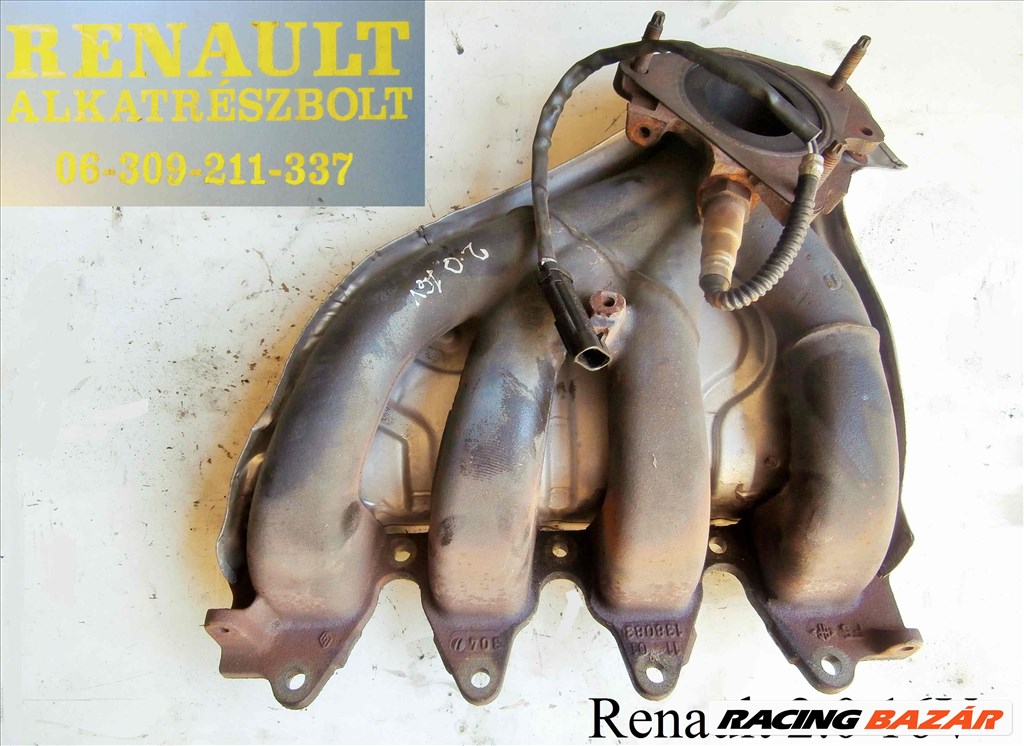Renault 2.0 16V leömlő, kipufogócsonk  1. kép