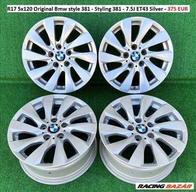 R17 5x120 Original Bmw style 381 - Styling 381 - 7.5J ET43 / 7.5x17 gyári felnik, eredeti alufelnik