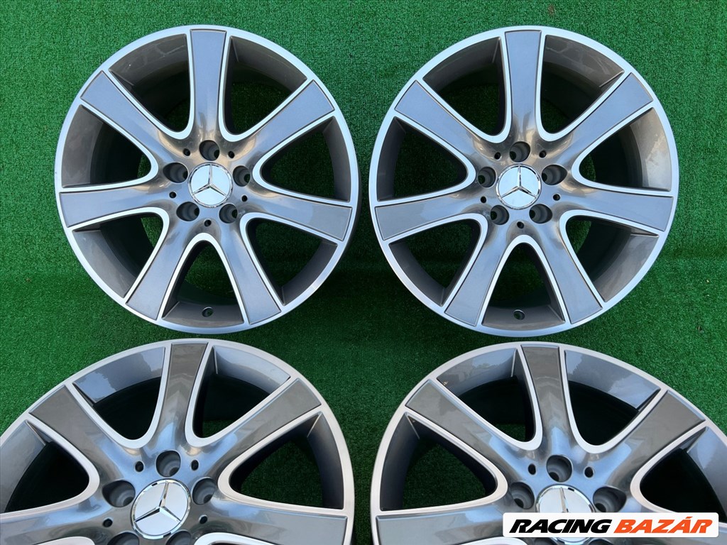 R18 5x112 Original Mercedes 8J ET41 -  9,5J ET43,5 - Bicolor - S class NEW - A2224011102  2. kép