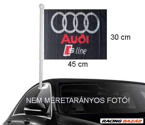Audi-s Sline mini zászló autó ablakra 1. kép
