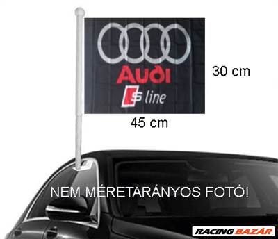 Audi-s Sline mini zászló autó ablakra
