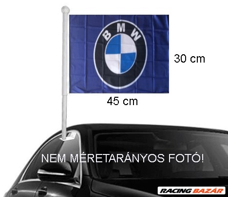 BMW-s mini zászló autó ablakra 1. kép