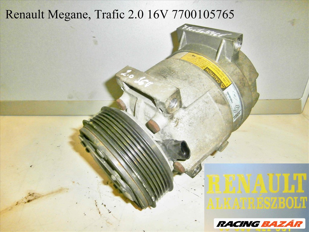 Renault Megane, Trafic 2.0 16V 7700105765 klímakompresszor  1. kép