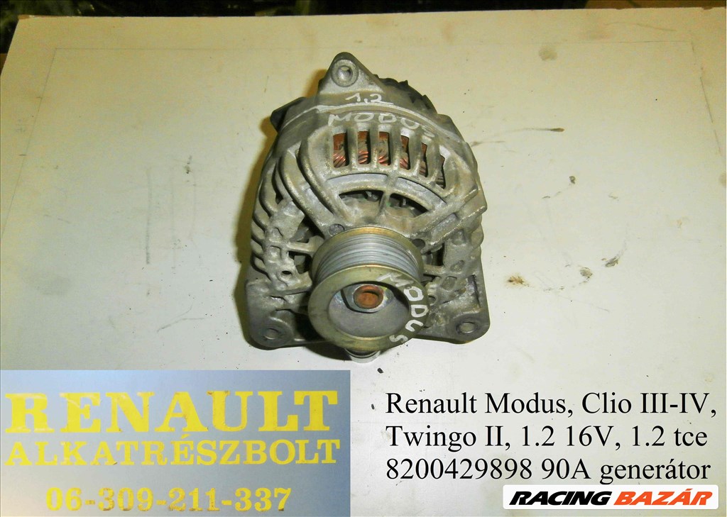 Renault 1.2 16V, 1.2tce (90A) 8200429898 generátor  1. kép