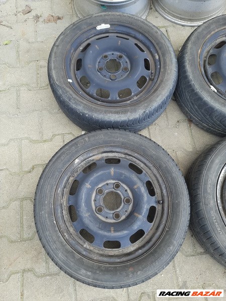 Mercedes A classe 5x112-es 5,5x15" használt  lemezfelni, 195/50R15 újszerű Hankook nyári gumi sxx2 2. kép