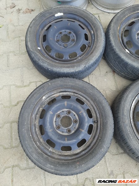 Mercedes A classe 5x112-es 5,5x15" használt  lemezfelni, 195/50R15 újszerű Hankook nyári gumi sxx2 3. kép