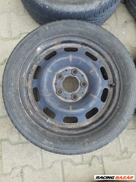 Mercedes A classe 5x112-es 5,5x15" használt  lemezfelni, 195/50R15 újszerű Hankook nyári gumi sxx2 4. kép