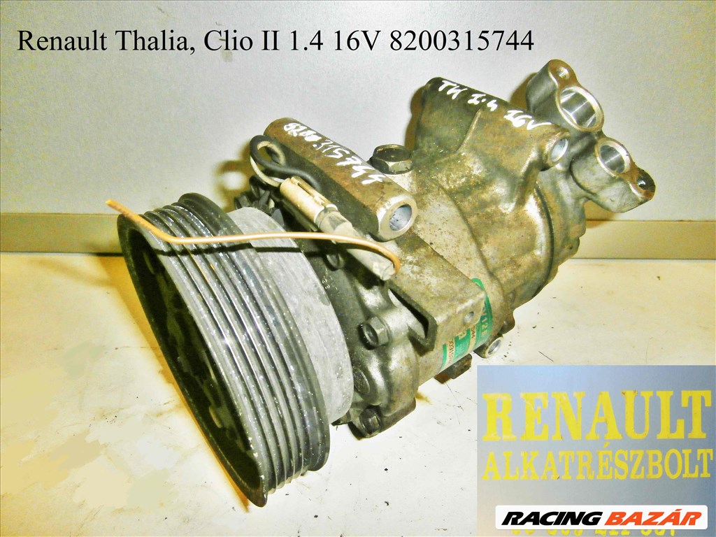 Renault Thalia, Clio II 1.4 16V 8200315744 klímakompresszor  1. kép