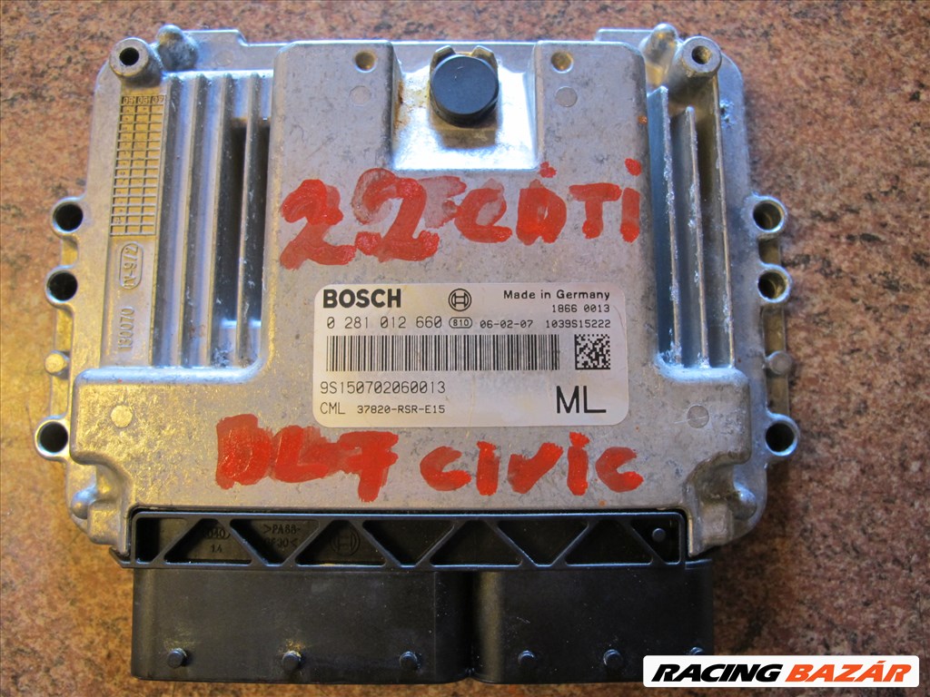 Honda Civic  2.2 CDTI motorvezérlő  0281012660 1. kép