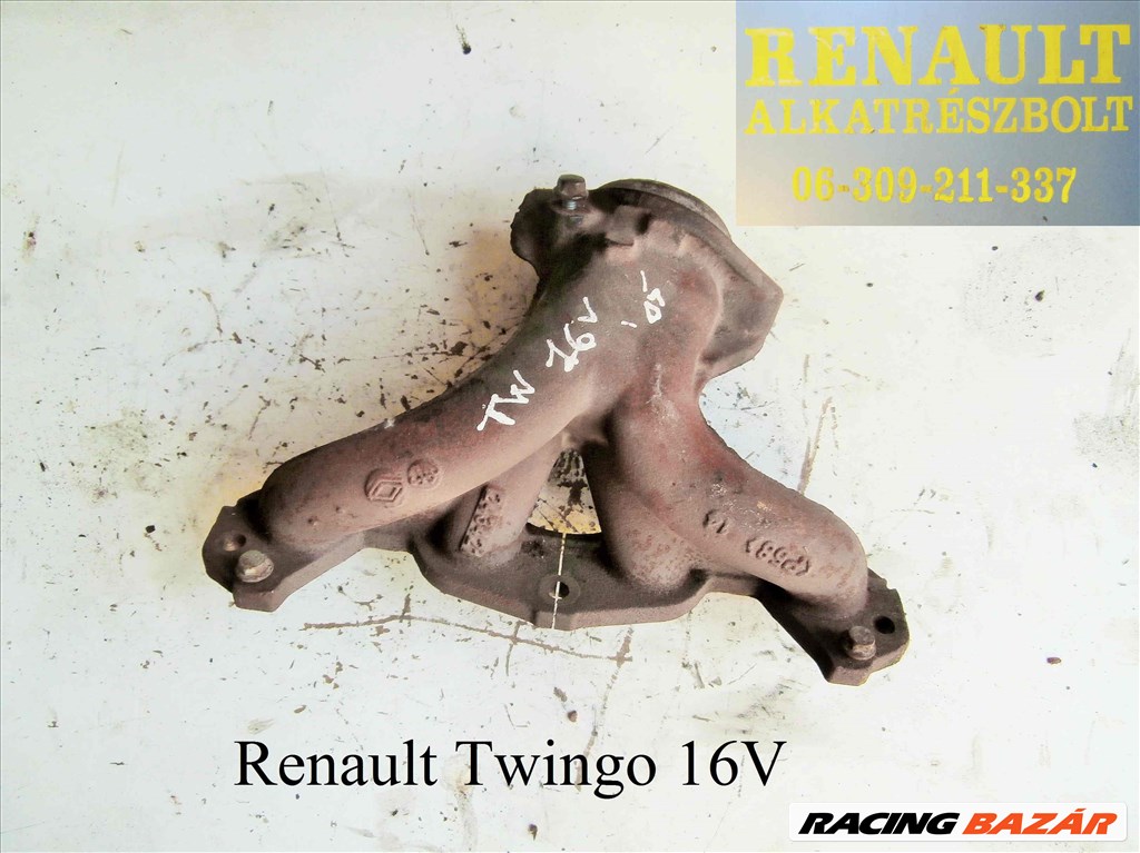Renault Twingo 16V (D4F) leömlő, kipufogócsonk  1. kép