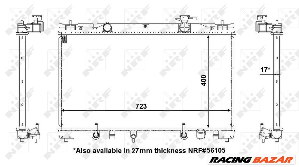 NRF 53587 Hűtőradiátor 1. kép