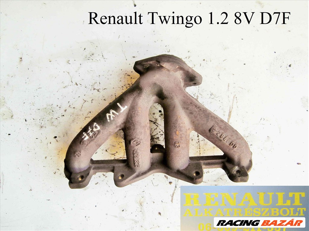 Renault Twingo 1.2 8V (D7F) leömlő, kipufogócsonk  1. kép